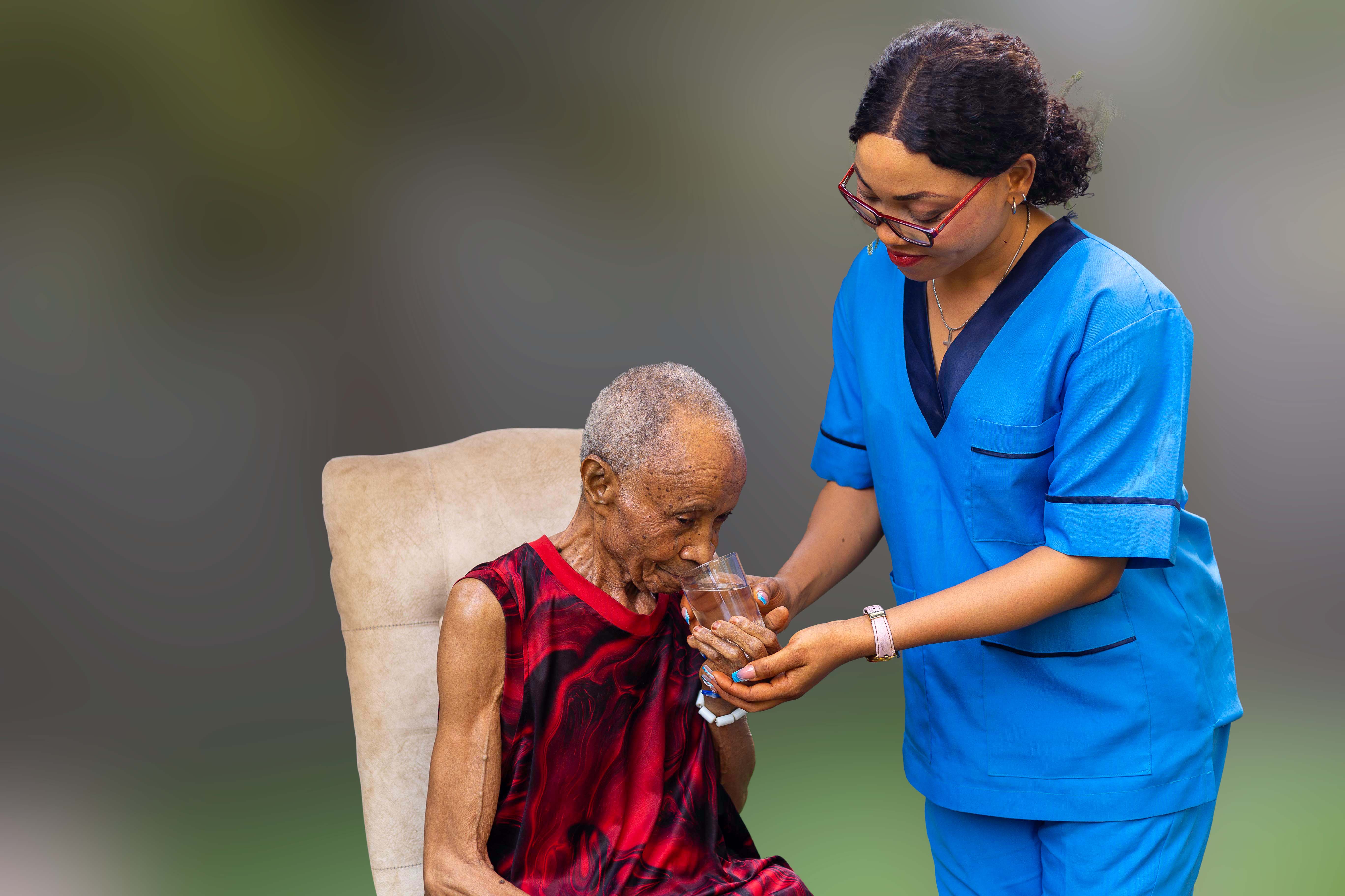 elderly people in care home